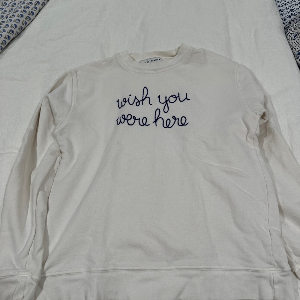 Lingua Franca x Stateside “wish you were here” Sweatshirt M